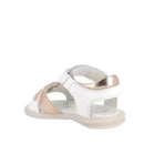 Sandalo per bambina bianco-rame