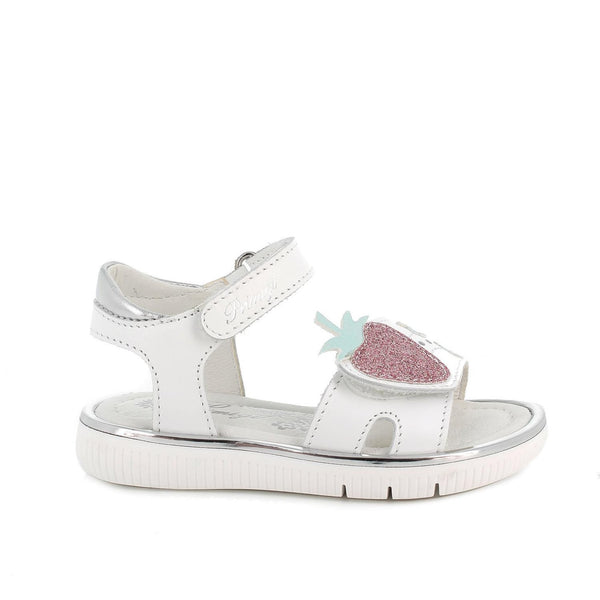 Sandalo in pelle per bambina bianco