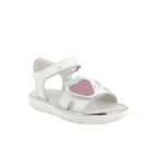 Sandalo in pelle per bambina bianco