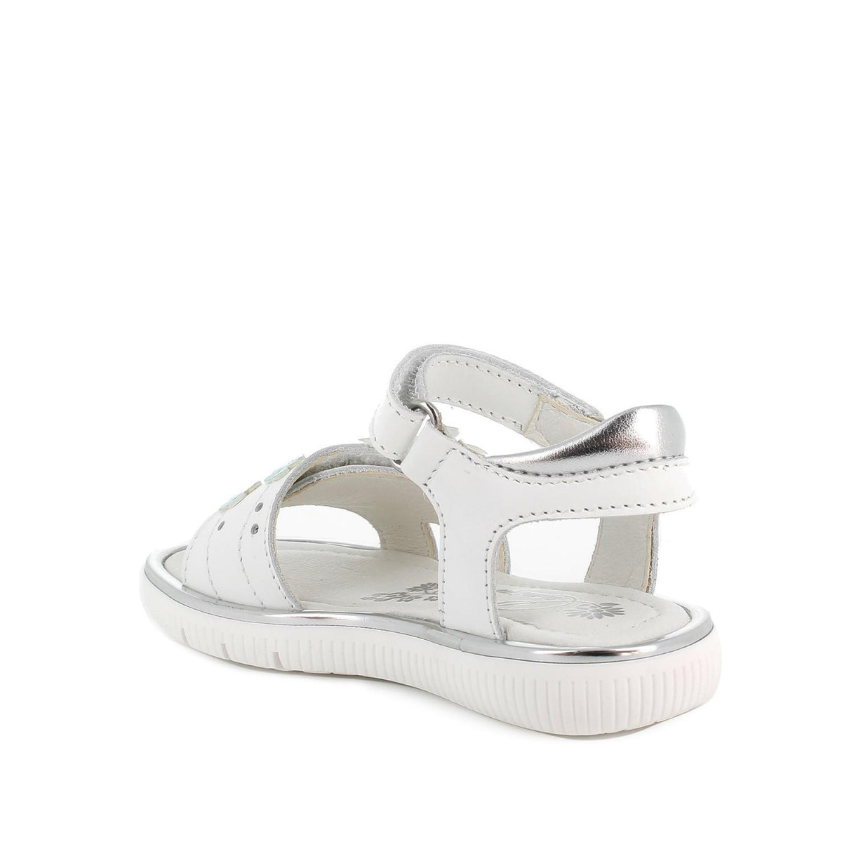 Sandalo in pelle per bambina bianco