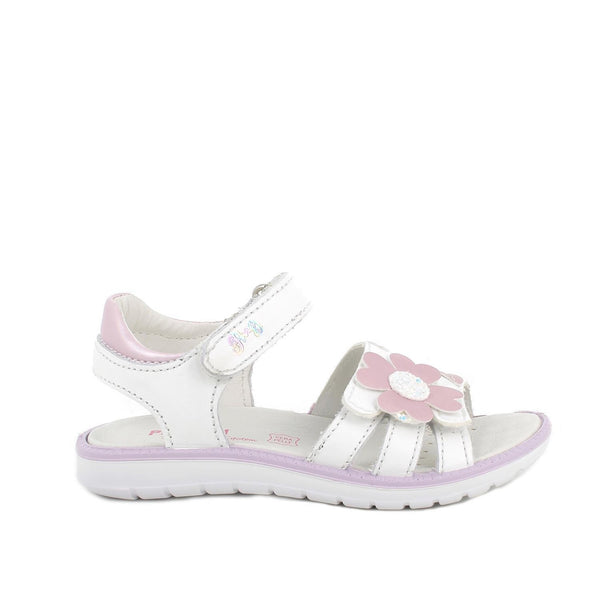Sandalo in pelle per bambina bianco