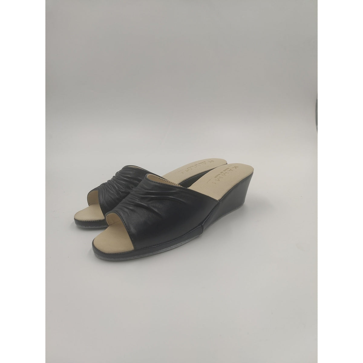 Ciabatta zeppa fascia arricciata