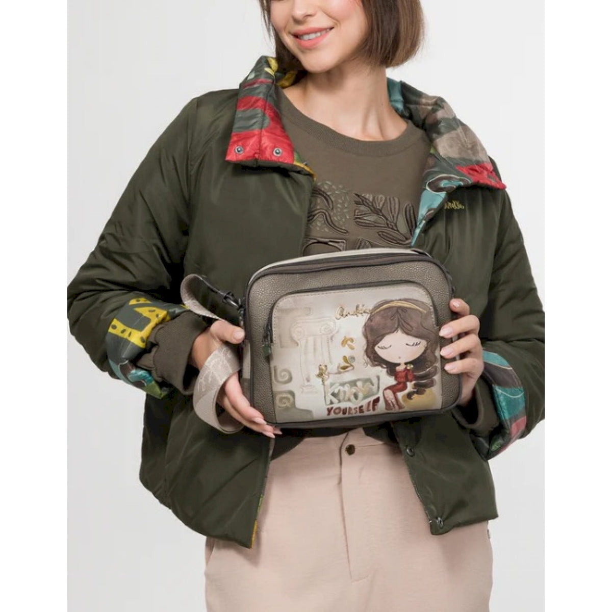 Anekke borsa a tracolla con tasca frontale muse