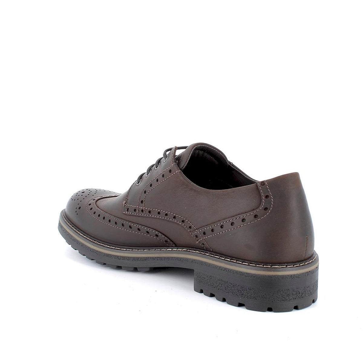 Stringate gore-tex in pelle da uomo marrone scuro