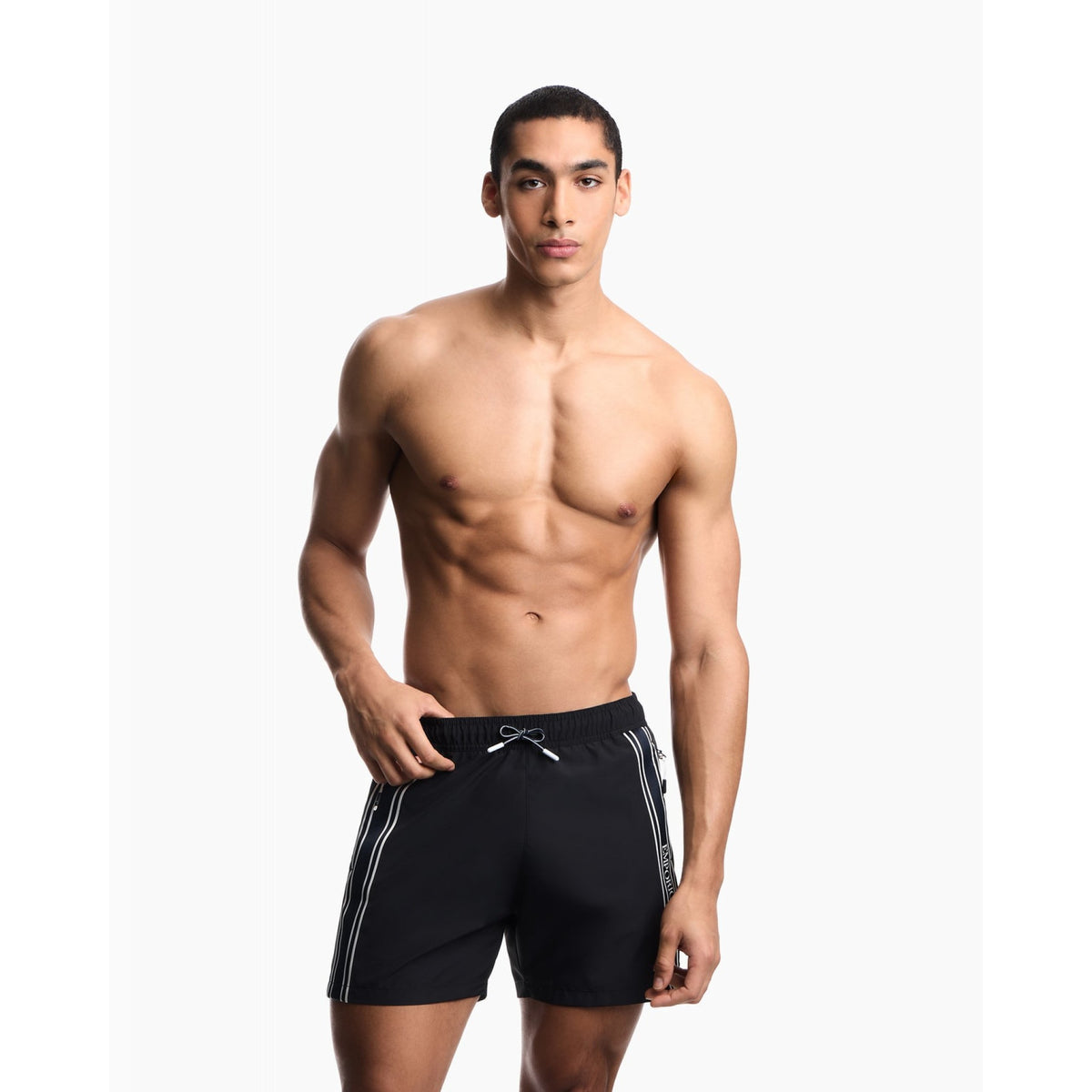 Costume shorts emporio armani con tape logo