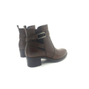 Brenda tronchetto in pelle con tacco e cerniera