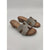 Ciabatta con tacco in pelle con fascia