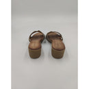 Ciabatta con tacco in pelle con fascia