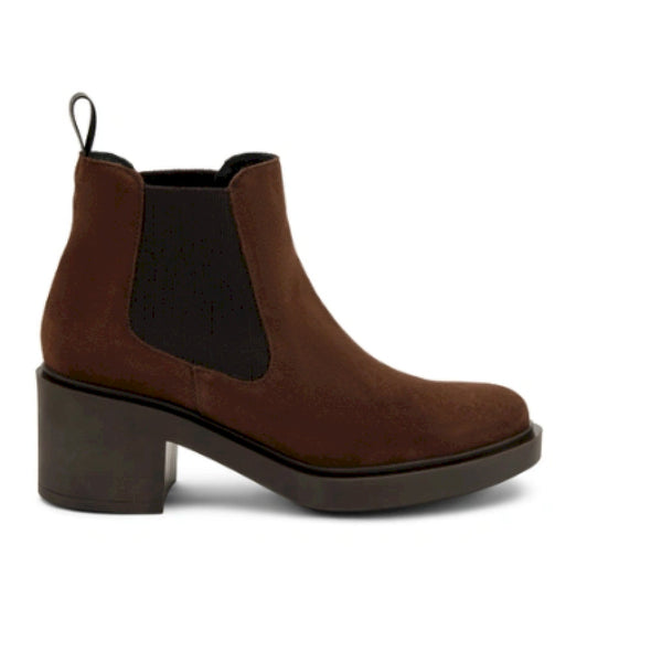 Frau beatles in pelle scamosciata con tacco comodo