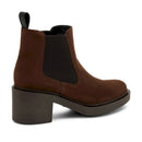 Frau beatles in pelle scamosciata con tacco comodo