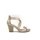 Sandalo con tacco chiuso dietro e incrocio