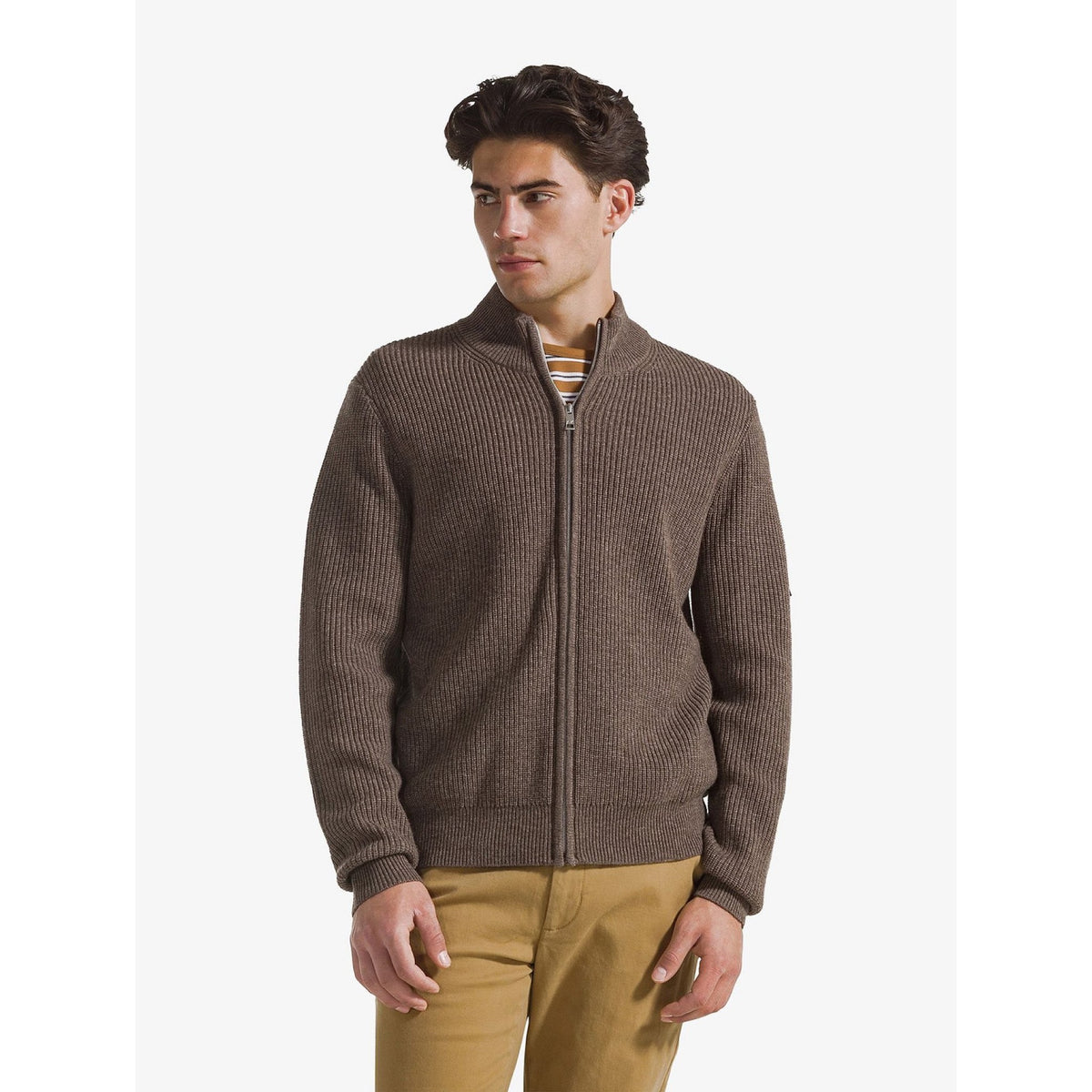 Sun 68 - sun 68 cardigan in lana e cashmere a coste
