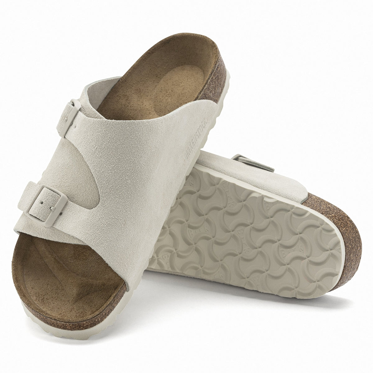 Zürich antique white, suede leather - calz. s