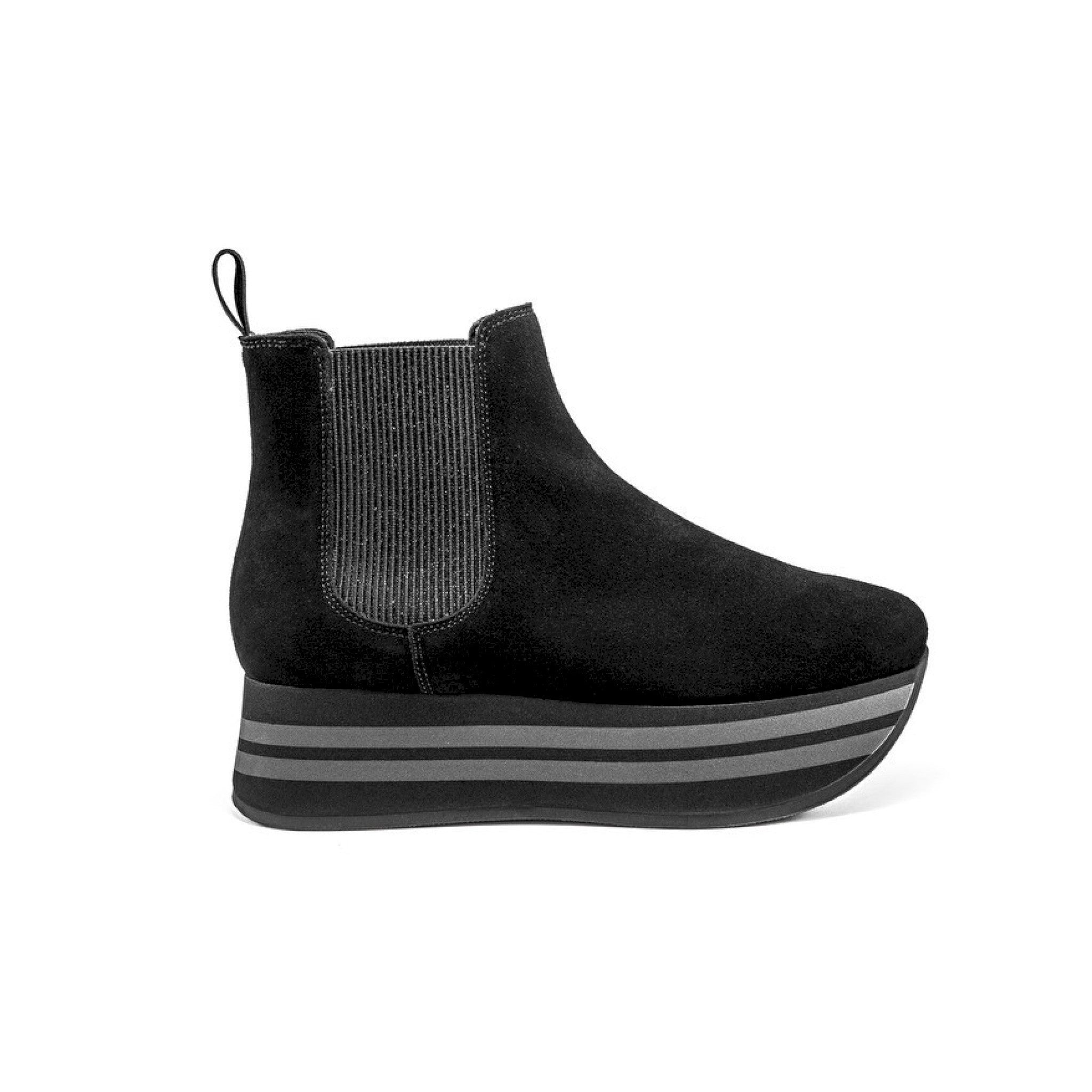 Beatles platform in pelle scamosciata