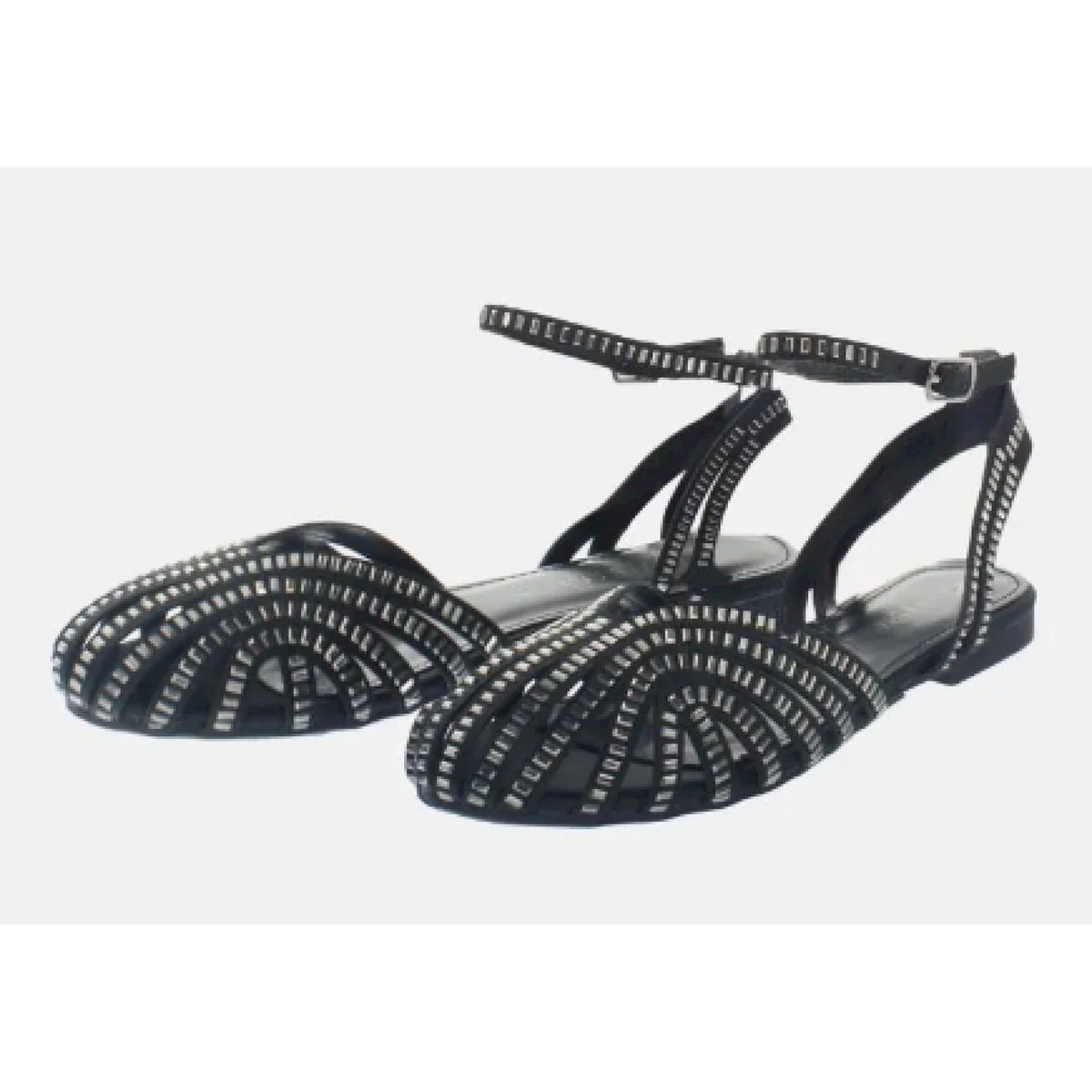 Ballerine cinturini cristalli satin