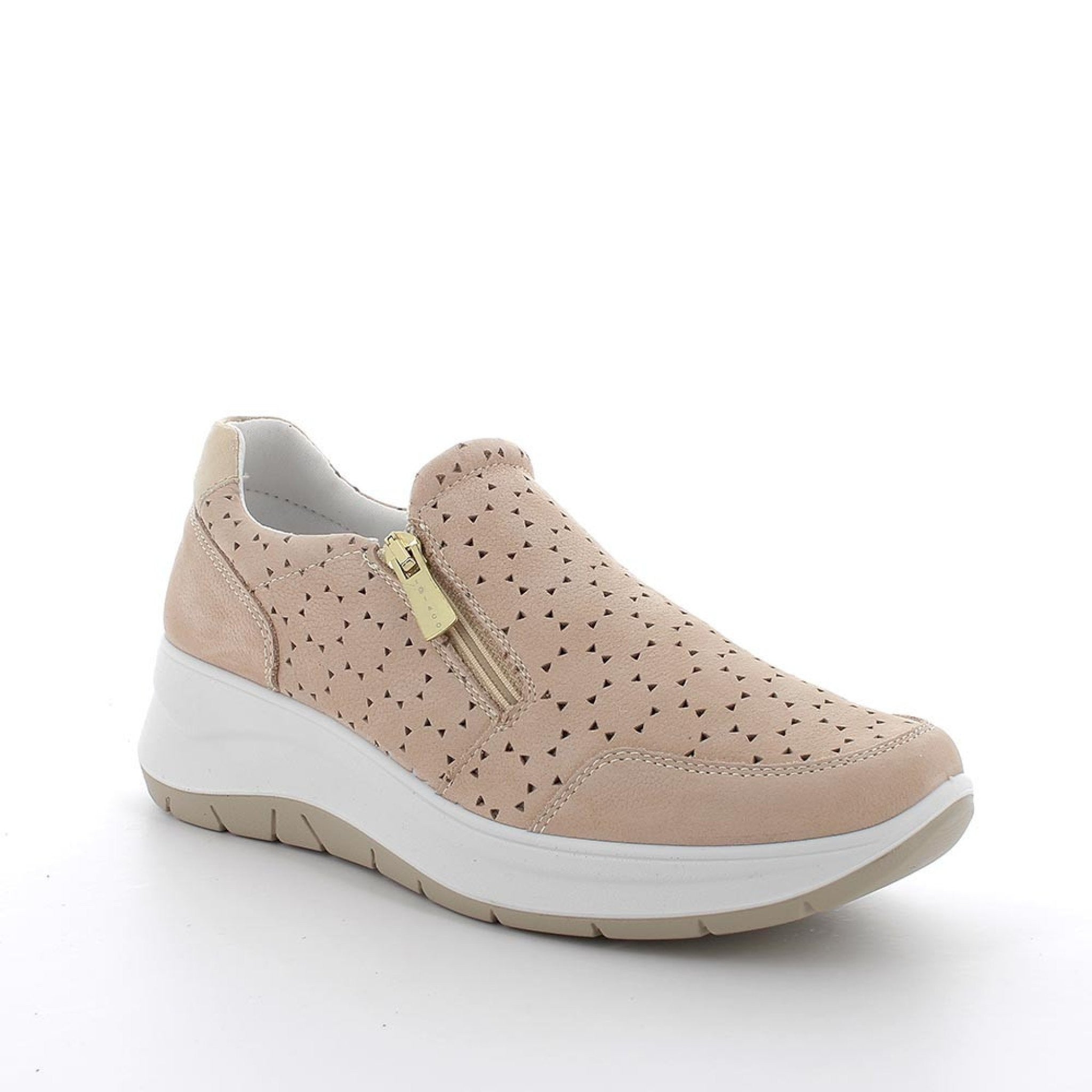 Slip on con zeppa da donna  con zip
