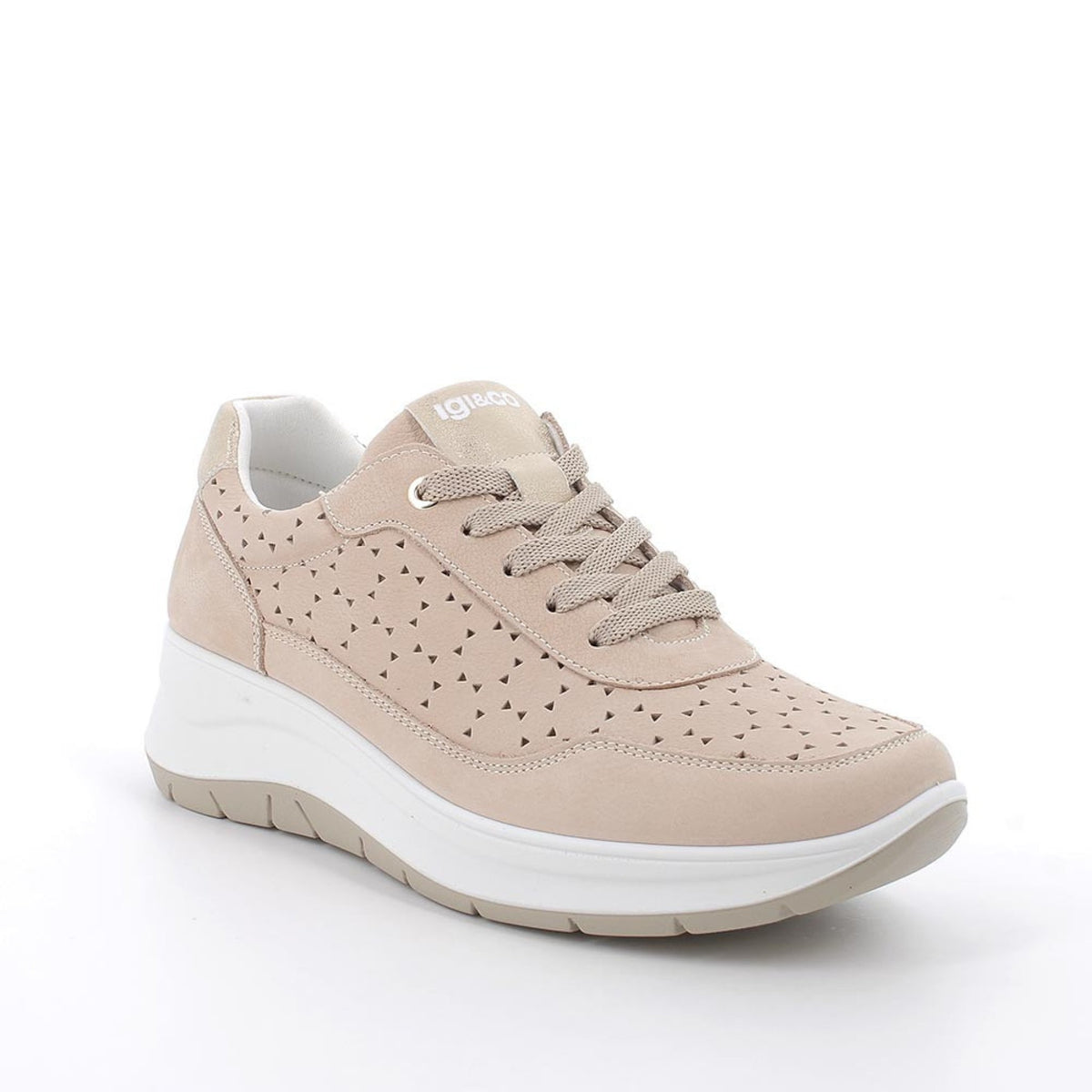 Scarpe con zeppa in pelle da donna
