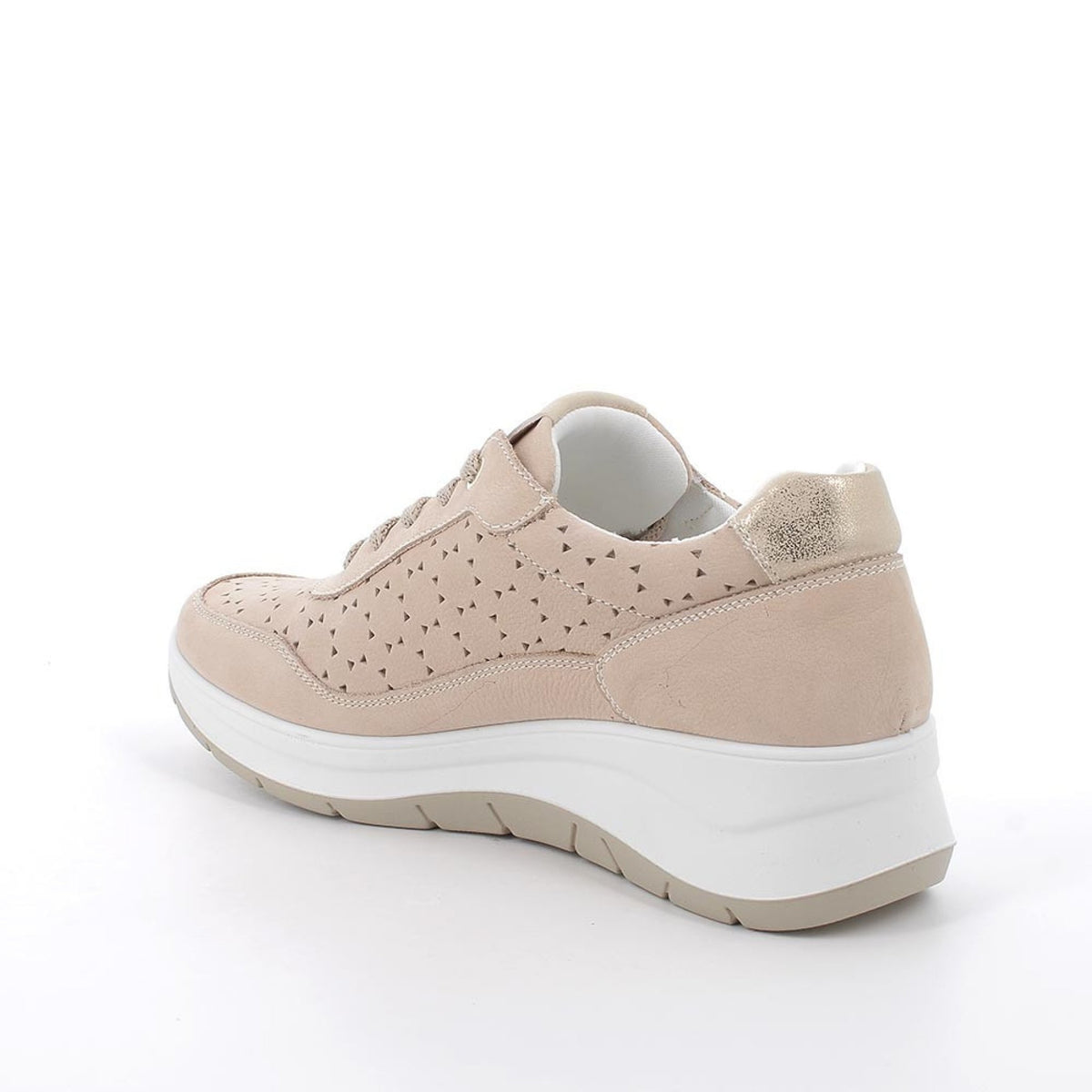 Scarpe con zeppa in pelle da donna