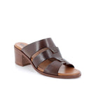 Sandali con tacco in pelle da donna
