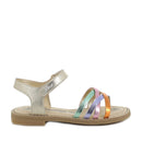 Sandali in pelle da bambina platino