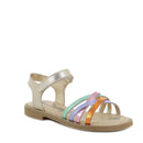 Sandali in pelle da bambina platino