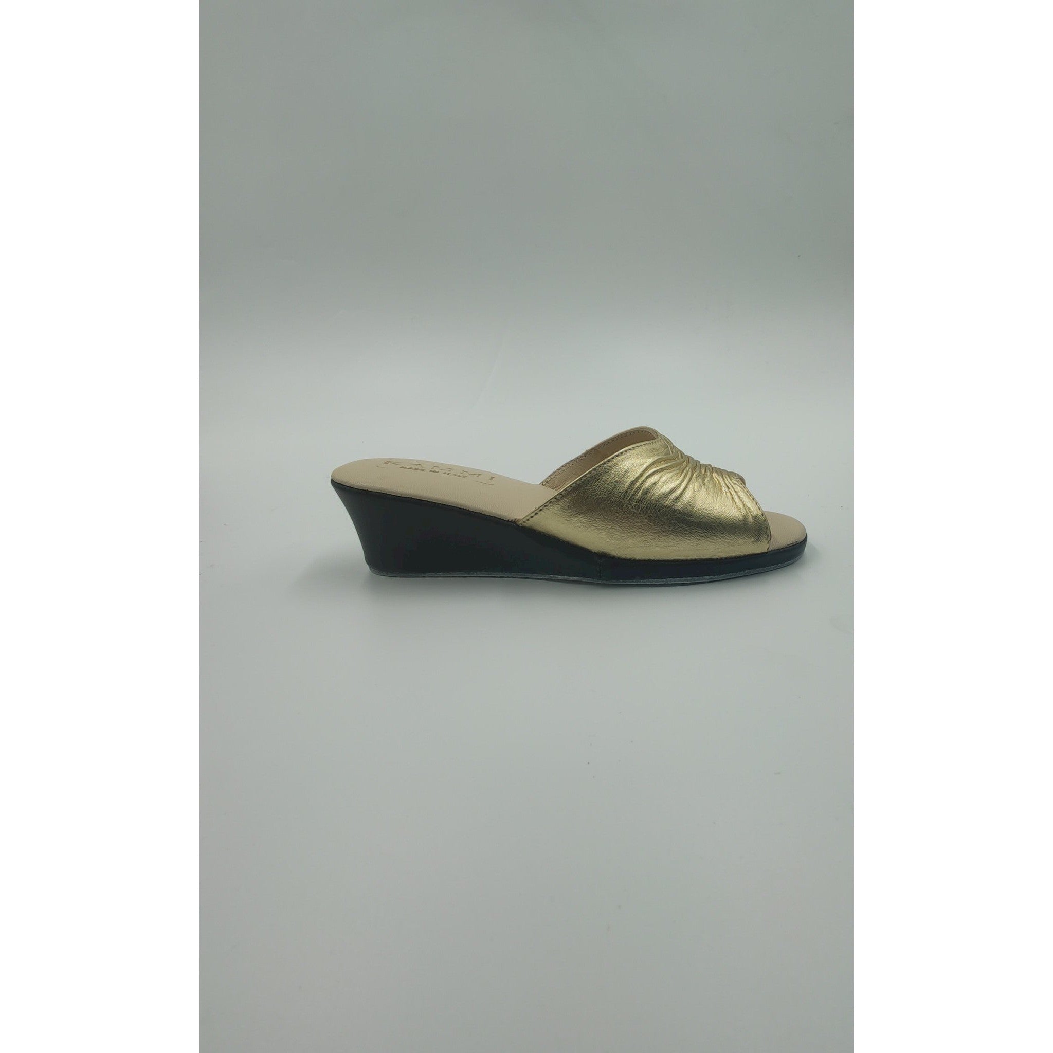 Ciabatta zeppa fascia arricciata