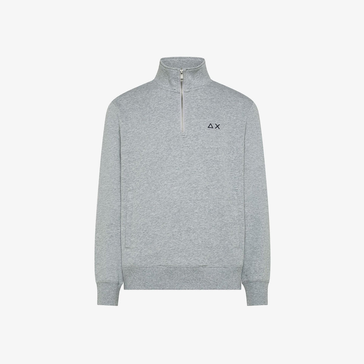 Sun 68 - sun 68 felpa in cotone con collo alto e zip