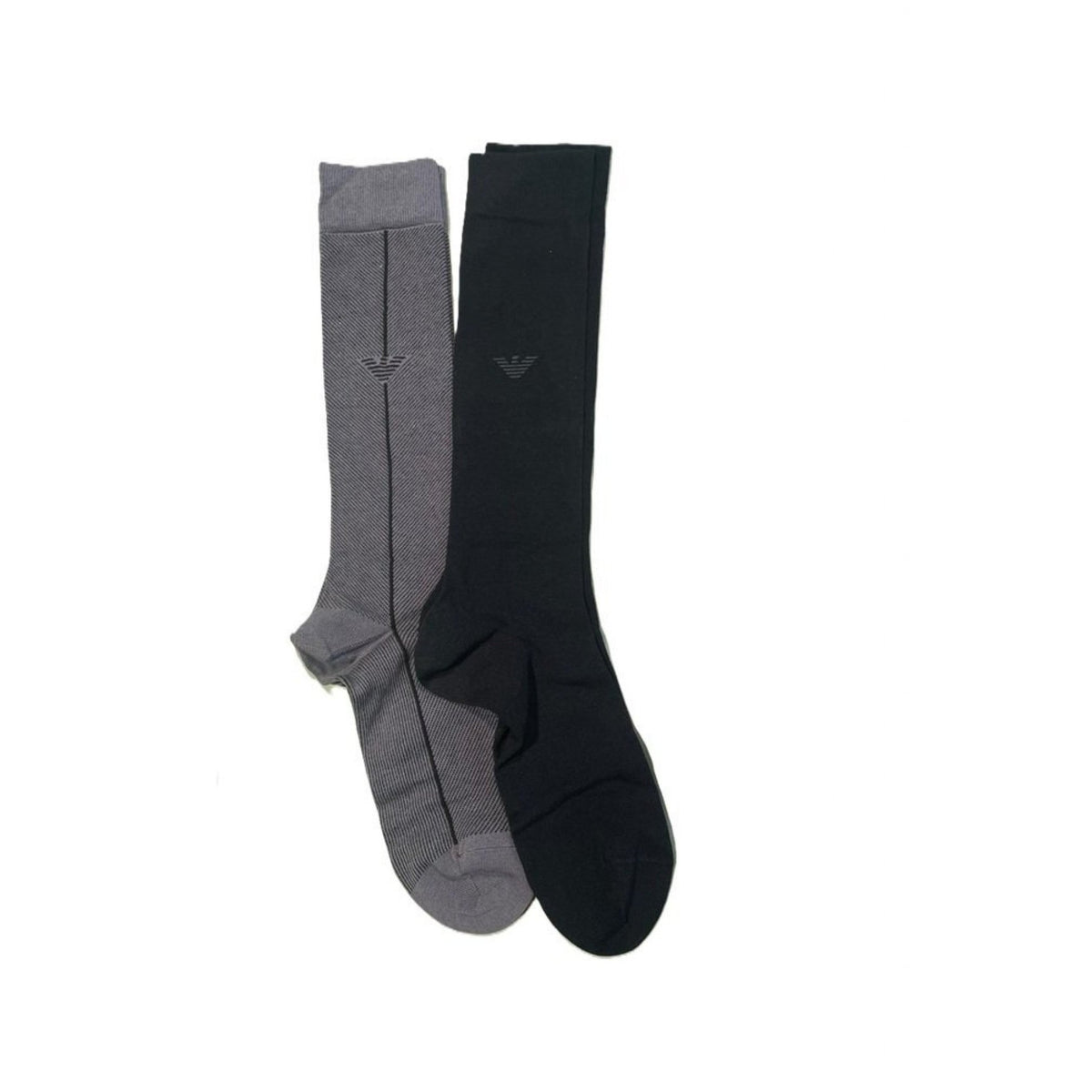 Set 2 paia calze lunghe emporio armani con logo