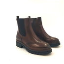 Mosca chelsea in pelle f.do carroarmato con cerniera