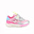 Sneakers da bambina rosa-argento