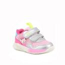 Sneakers da bambina rosa-argento