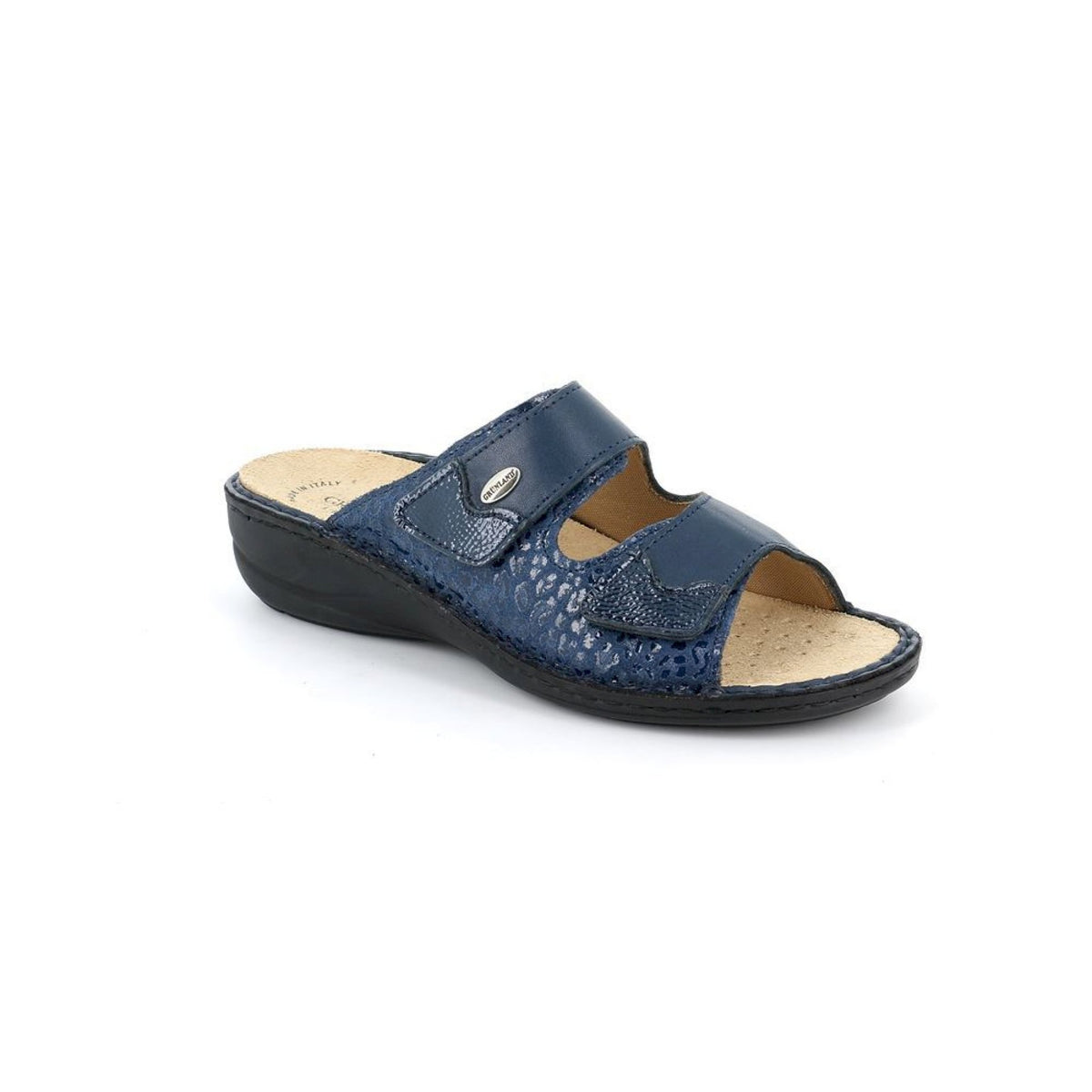 Ciabatta dara da donna in pelle e tessuto