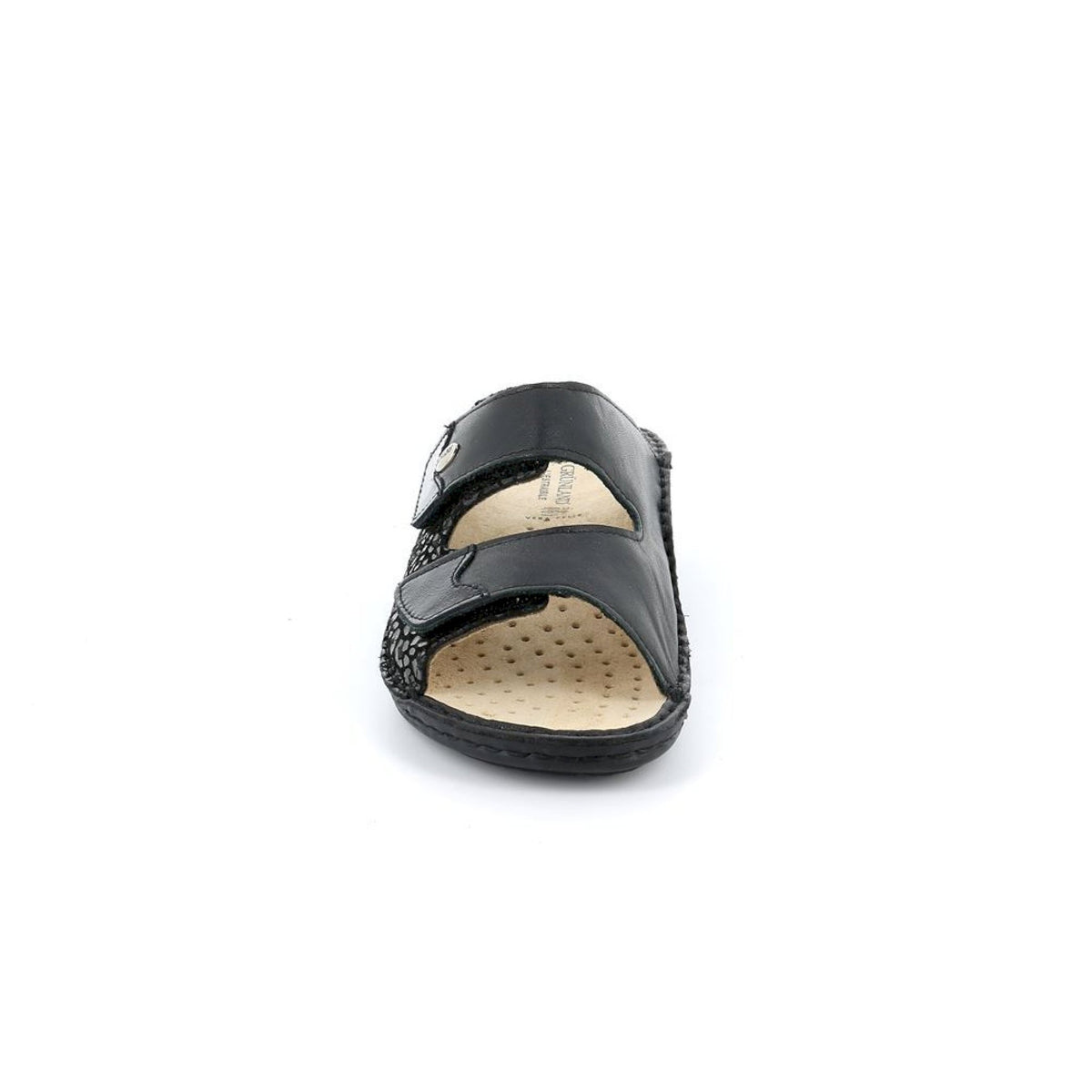 Ciabatta dara da donna in pelle e tessuto