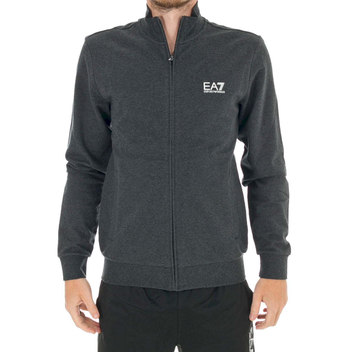 Felpa fullzip logo piccolo