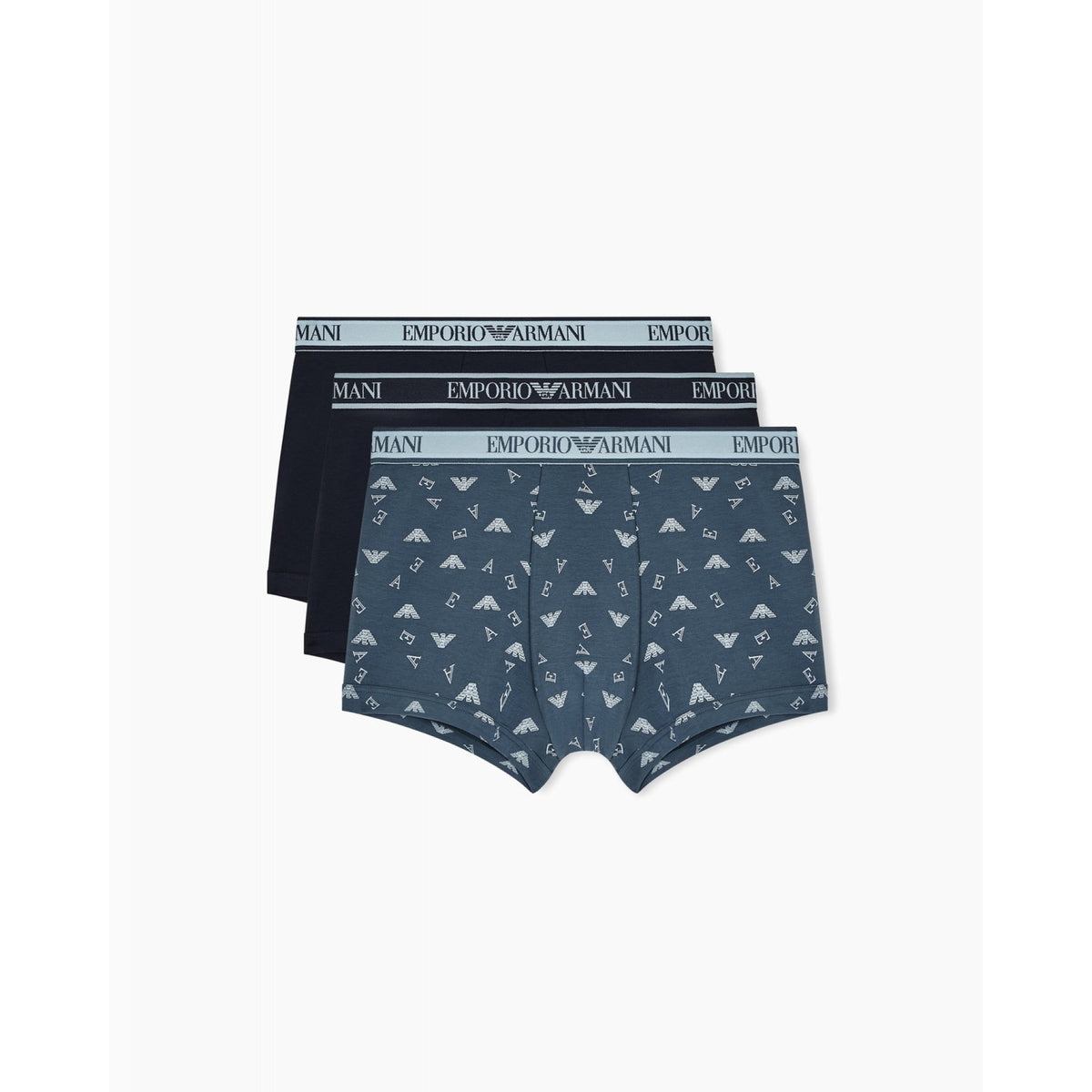Pack 3 parigamba core logoband emporio armani underwear in cotone elasticizzato