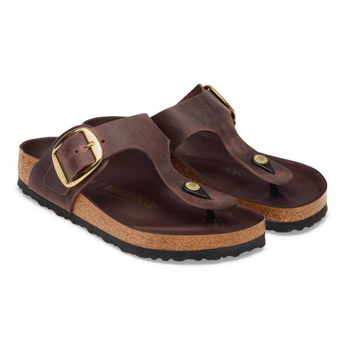 Gizeh big buckle birkenstock in pelle oliata
