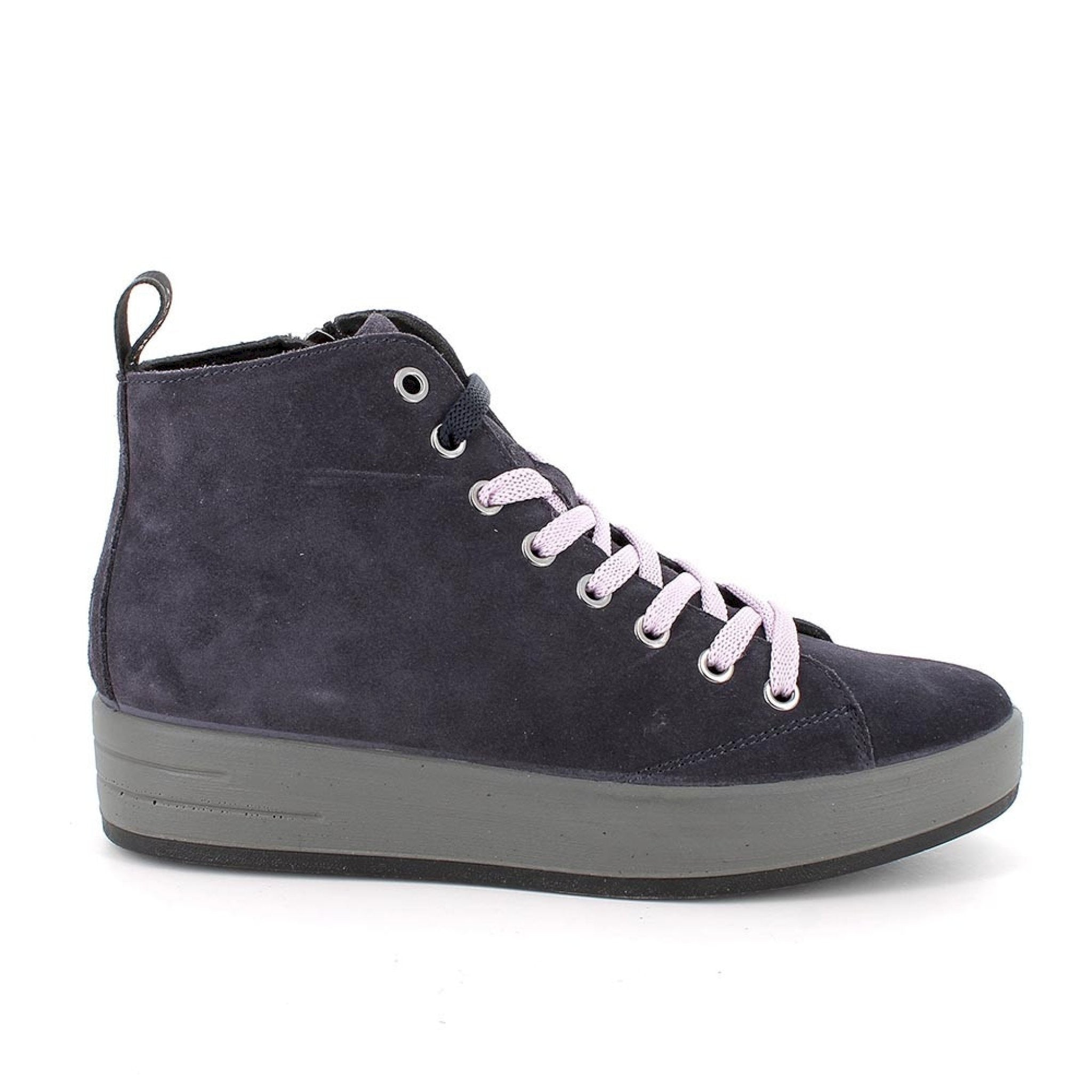 Sneaker alta in camoscio