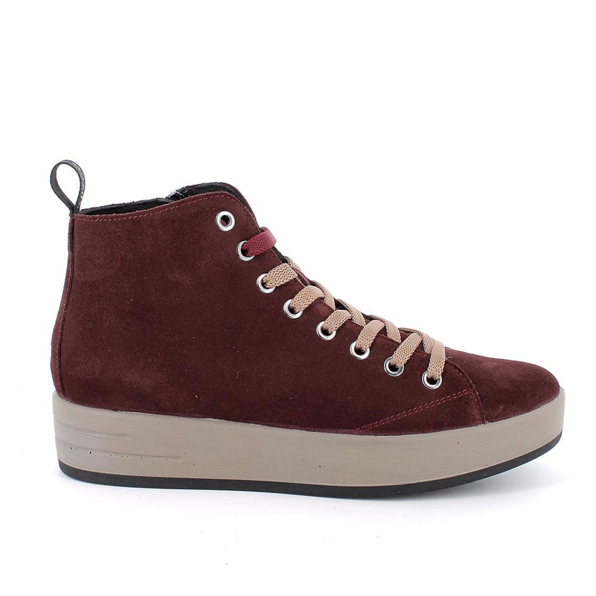 Sneaker alta in camoscio