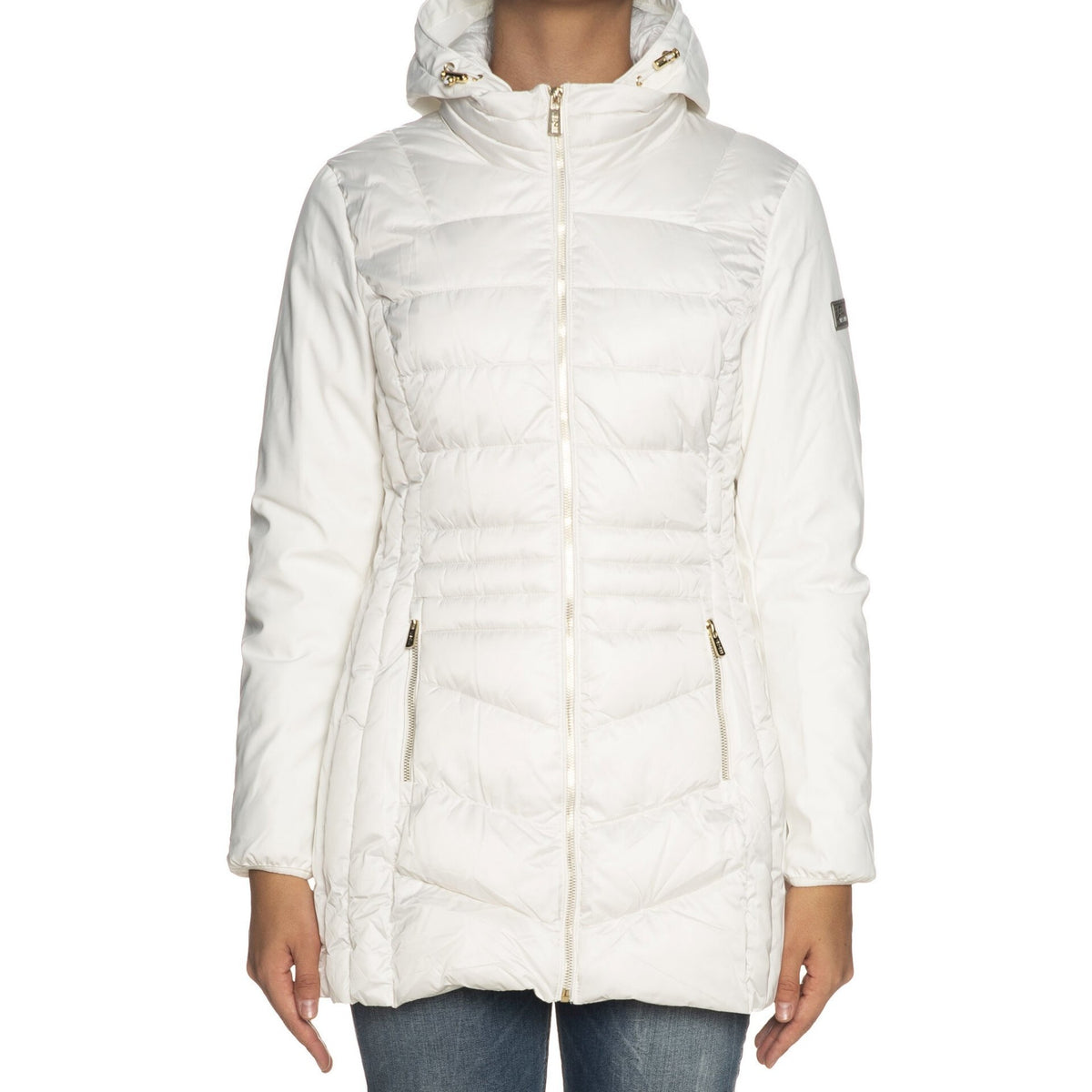 Yes zee cappotto donna trapunta con finto gilet stacc
