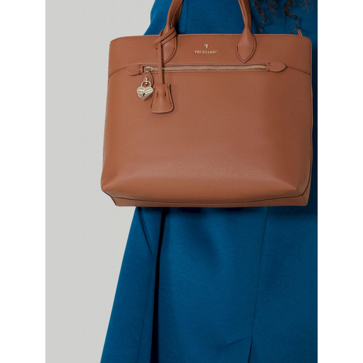 Trussardi shopper grana cervo