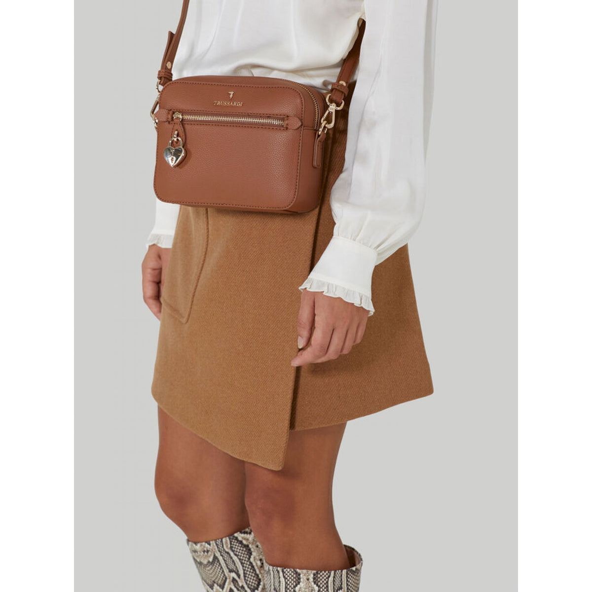 Trussardi camera case grana cervo