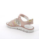 Sandalo da bambina bianco-argento