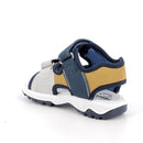 Sandali da bambino blu e giallo con strap