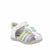 Sandali da bambina bianco e verde con strap