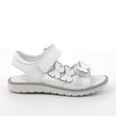 Sandali da bambina bianco con strap