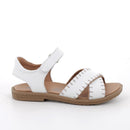 Sandali da bambina bianco con strap