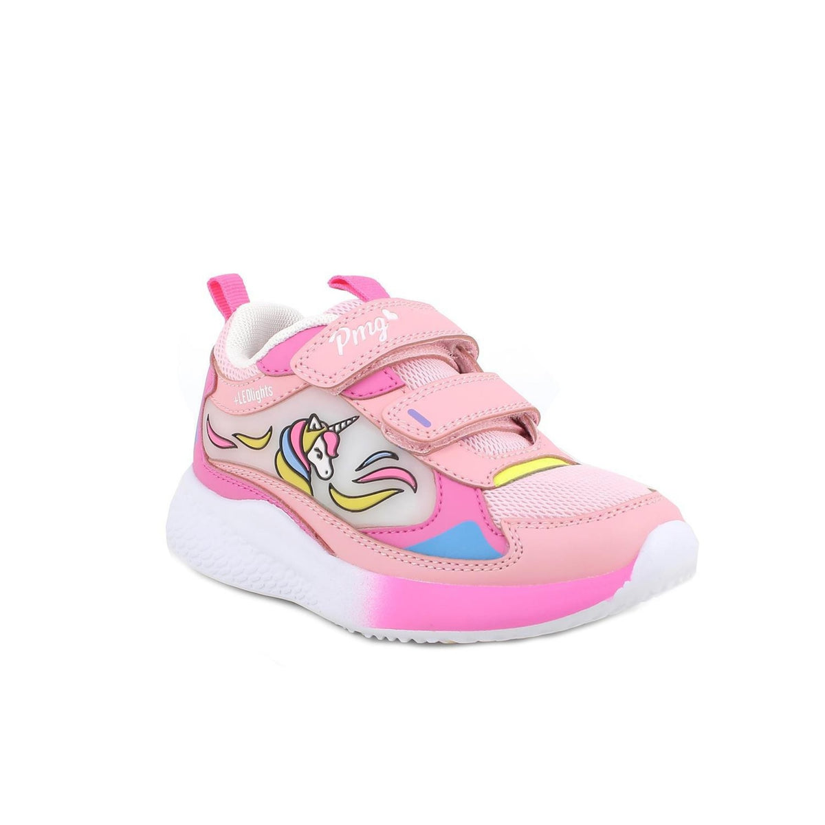 Sneakers da bambina rosa con strap