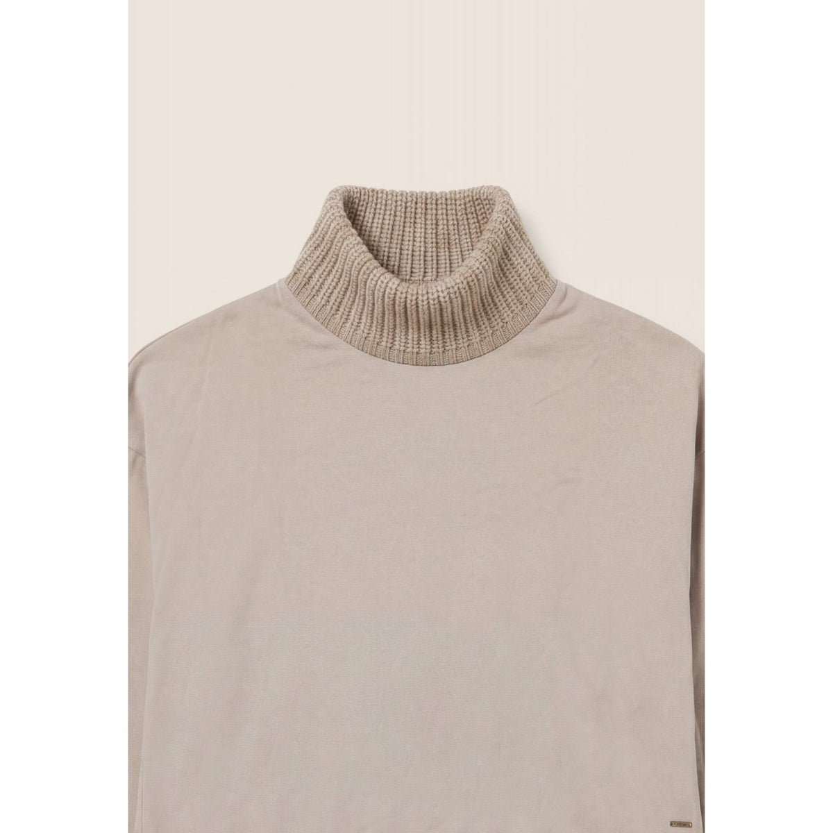 Freddy - felpa comfort freddy con collo alto e dettagli in tricot