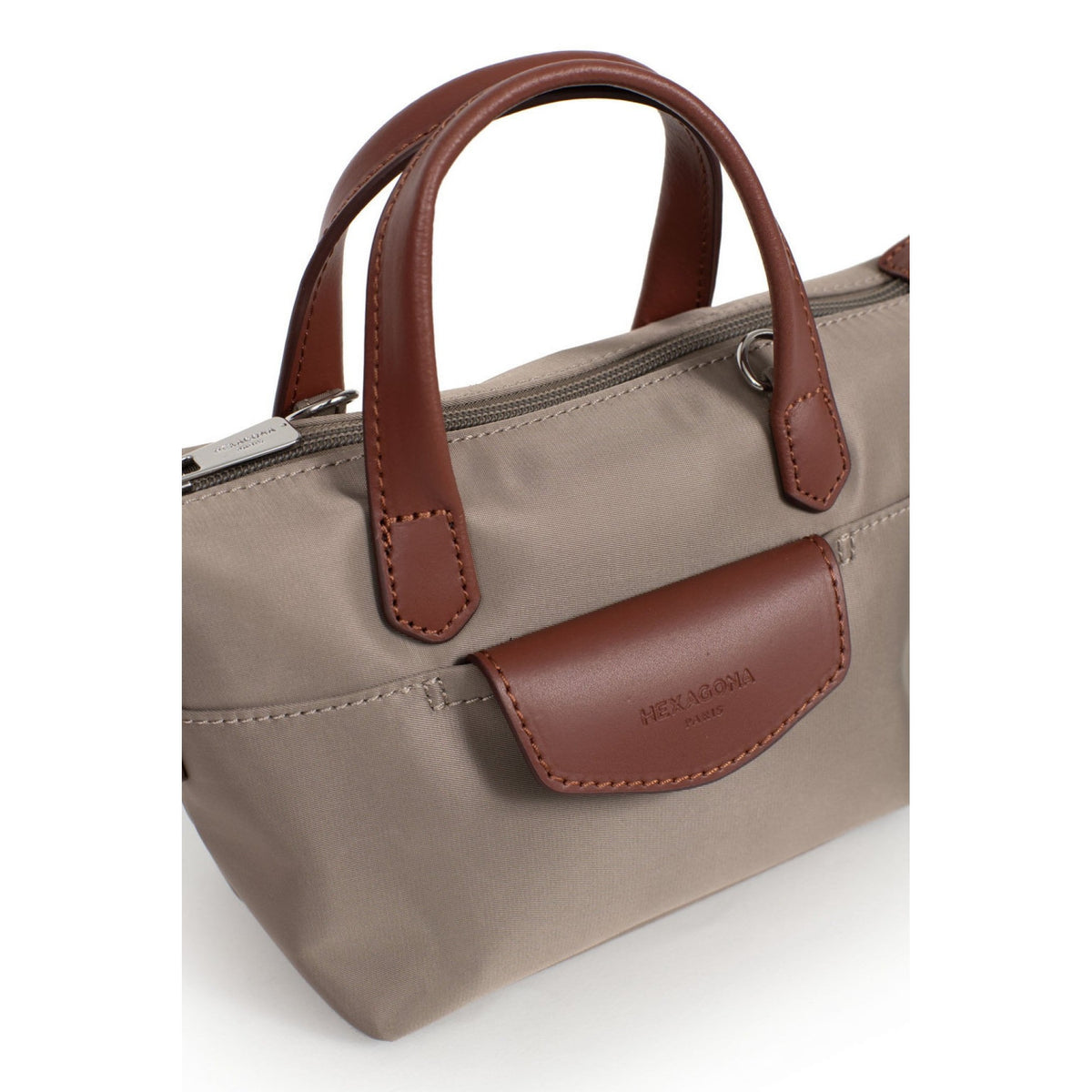 Borsa a mano pop hexagona in nylon