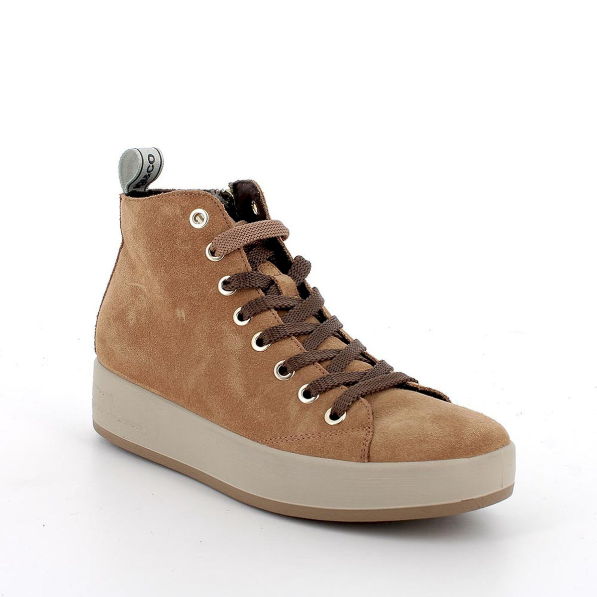 Sneaker alta in camoscio